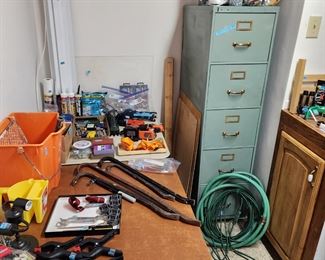 Pry bars, clamps, nuts, bolts, screws ect..