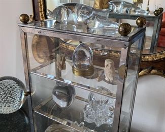Clear glass paper weight collection
