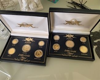 1999 gold plated proof sets
