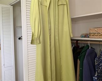 Long chartreuse coat