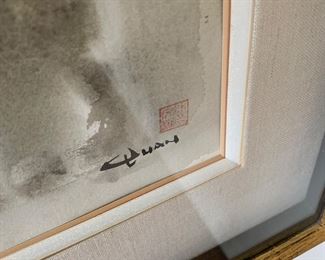 Signature on Asian water color