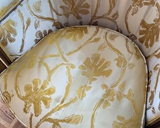 gold silk chair