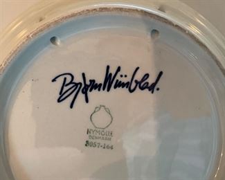 Bjorn Wiinblad pottery plate