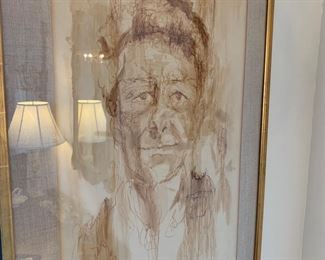 Large Anton Weiss self-portrait -unsigned