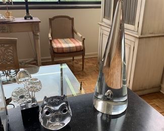 Clear glass paperweights