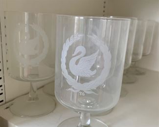 Swan Ball glassware 1976