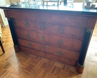 French Louis X marble top