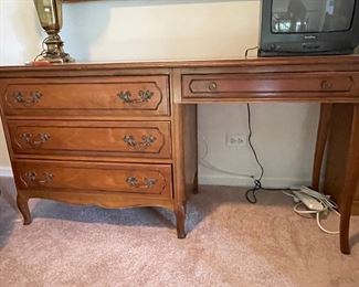 Vintage desk with 3 drawers,  $125