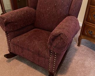 Childs upholstered rocker,  $30