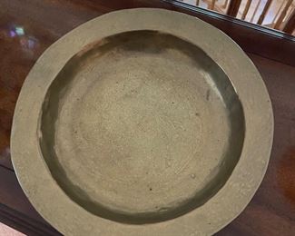 heavy brass platter,  $30