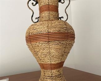 Tall woven vase,  $14