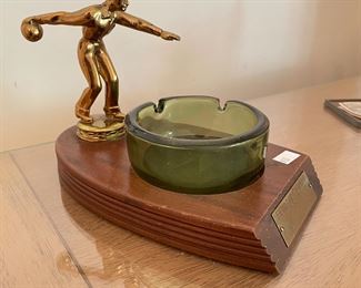 Vintage ashtray bowling trophy, $20