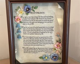 Footprints framed 3D ,  $12