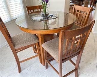 High top table, w/leaf, 6 chairs, $499