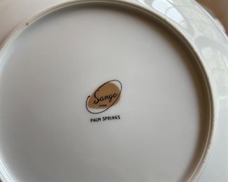 Sango stamp on dinnerware