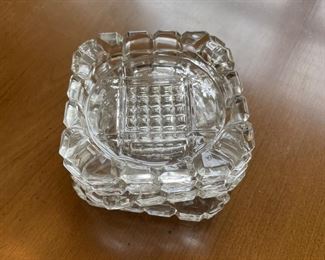 3 vintage glass ashtrays,  $4 each