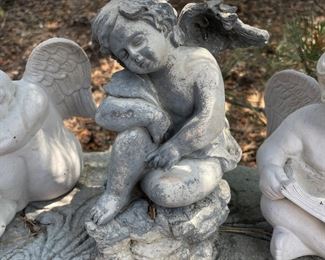 Grey outdoor angel statue,  $6