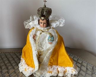 Gold caped baby Jesus of Prague,  $8