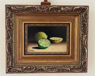 Small still life lime painting,  $30