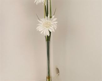 Thin glass vase floral,  $12