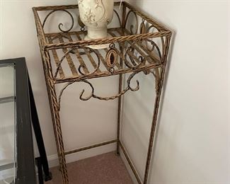 Metal square plant stand,  $28