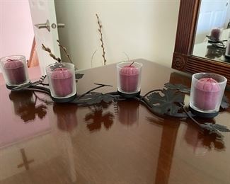 4 votive metal centerpiece,  $12