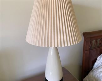 White deco lamp with black vase,  $24