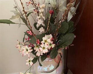 Pink vase floral arrangement,  $30