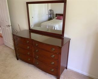 Vintage dresser & mirror,  $225