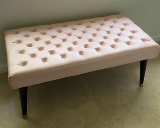 MCM pink tufted bench,  $75