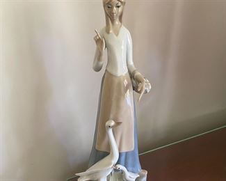 Tall woman & geese statue,  $14