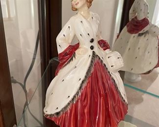 Lady in white and black coat,  $6