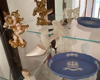 Blue Wedgwood dish,  $8