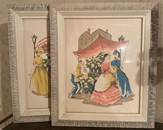 Vintage pictures of women in the market,  $10 each