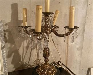 Vintage gold candelabra light,  $20