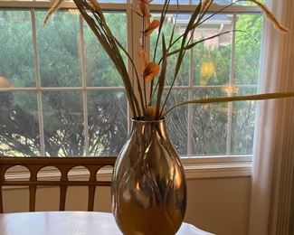 Silver metal vase.  $15