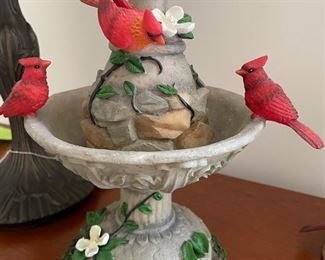 Cardinal bird bath,  $22