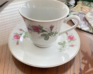 White rose teacup.  $8