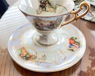 White scenic teacup,  $8