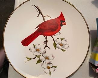 Cardinal plate with white background,  $6