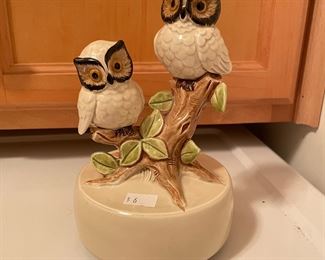 Owl music box,  $6