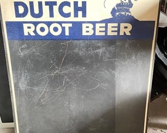 Old Dutch Root Beer advertisement chalkboard sign, 18" x 23.25",  $40