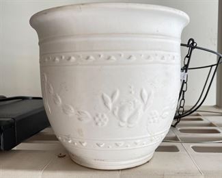 Vintage white planter, (Germany),  $10