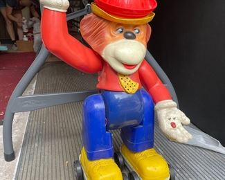 1960s Clancy the Roller Skating Chimp Battery toy from ideal toys,  $25
