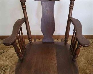 Antique Fiddleback Rocking Chair