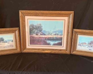 Framed Country Barn Prints
