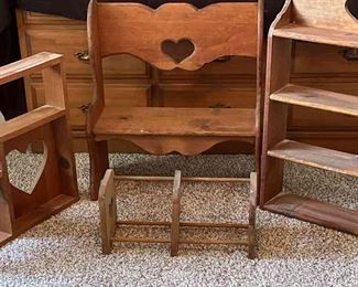 Handcrafted ChildaTMs Bench Shelves