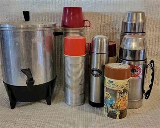 MCM Coffee Pot And Thermoses