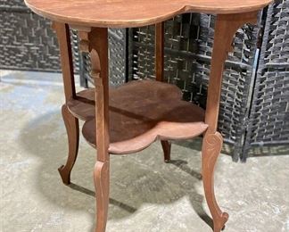Antique Cherry Clover Leaf Parlor Table