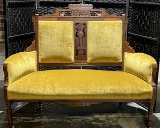 Antique Victorian Eastlake Settee